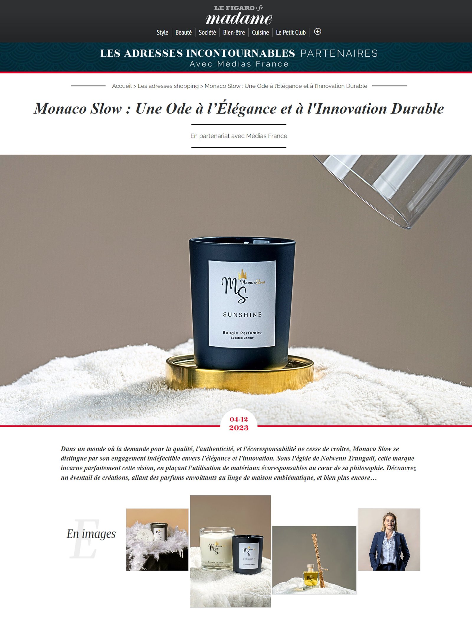 article le figaro madame monaco slow 4 decembre 2023